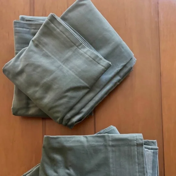 Ikea Sanela Velvet Curtains in Gray Green (4 panels), 55"x98" - Picture 4 of 5